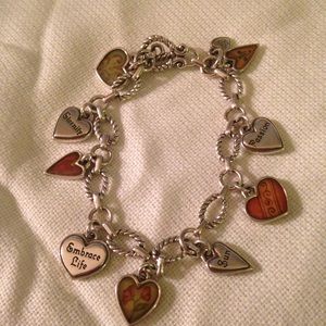 EUC Brighton Picadilly Heart Charm Bracelet
